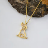 Gold Diamond Dog Necklace Pendant for Women